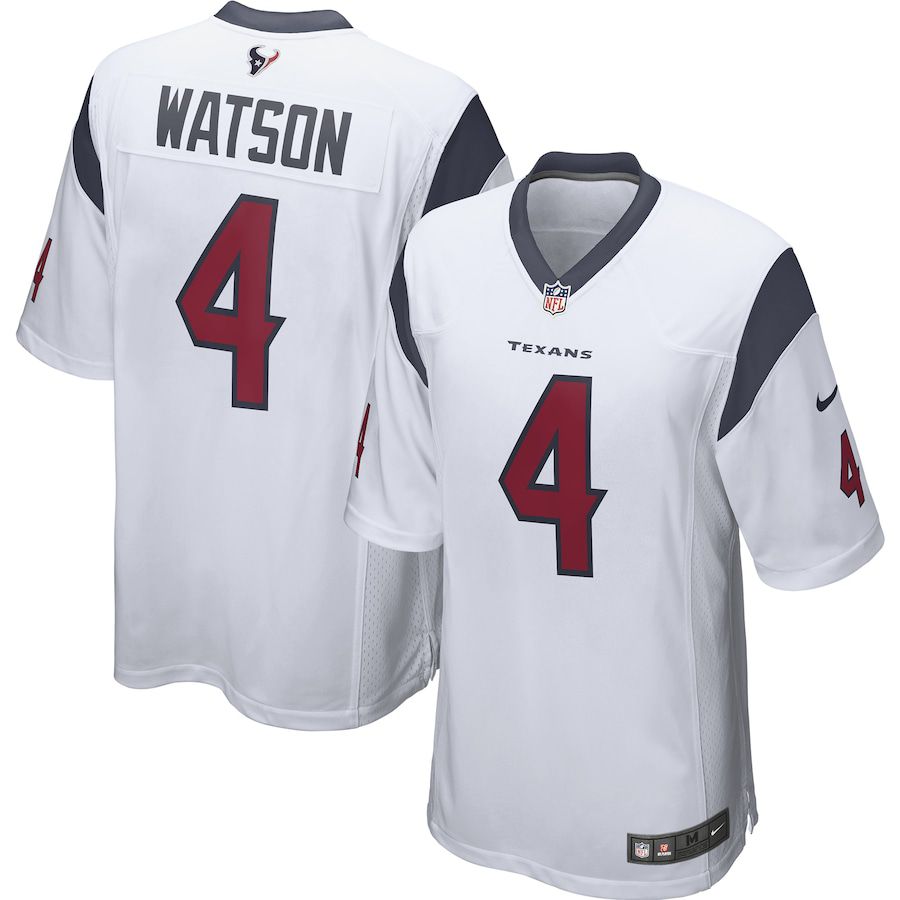 Men Houston Texans #4 Deshaun Watson White Nike Player Game NFL Jersey